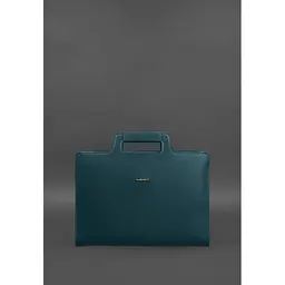 Сумка для ноутбука та документів BlankNote Жіноча шкіряна 15 Dark Green (BN-BAG-36-malachite) - мініатюра 3