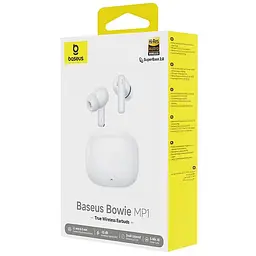 Бездротові навушники TWS Bowie MP1 (A00106) Moon White Baseus teh0030051 - мініатюра 4