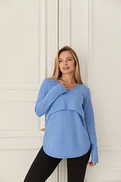 Лонгслів для вагітних та годуючих Avila XL Lullababe Денім