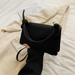 Кросбоді каркасне з еко-шкіри Lilly P1-86148A чорне - мініатюра 4