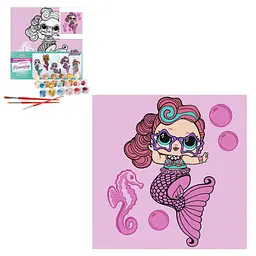 Набір для розпису по номерах для дітей L.O.L. Surprise! Mermaids Waves 40х40см
