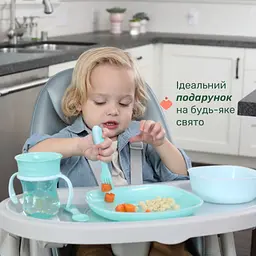 Набір дитячого посуду Chicco Set Pappa 12 міс.+ блакитний (16201.25) - мініатюра 7