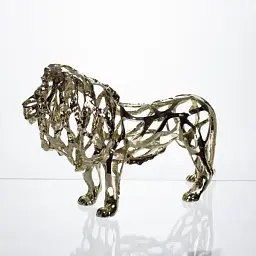 Декоративна фігурка Yiwu Lion 29х11х20 см металева статуетка колекційна для дому декор на камін HP-7-14 - мініатюра 6