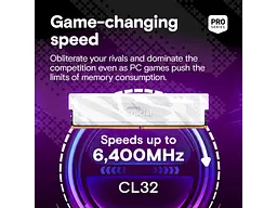 Пам'ять для настільних комп'ютерів Crucial 32 GB (2x16GB) DDR5 6400 MHz Pro Overclocking White (CP2K16G64C32U5W) - мініатюра 6