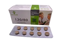 Дієтична добавка Elit-Pharm 120 на 80 тиск в нормі 80 таблеток