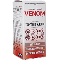 Venom k.s. концентрат від мух, комарів, тарганів, мурах та клопів швидка дія + тривалий захист