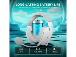 Навушники з мікрофоном Attack Shark L80 PRO White - мініатюра 3