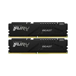 Модуль пам'яті для комп'ютера DDR5 32GB (2x16GB) 6000 MHz Fury Beast Black Kingston Fury (ex.HyperX) (KF560C36BBE2K2-32) - мініатюра 1
