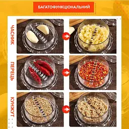 Млин подрібнювач для часнику та цибулі, Kitchette Прозорий 83088 - мініатюра 4