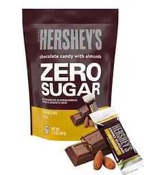 Шоколадні цукерки Hershey's Zero Sugar Chocolate with Almonds Candy 144г - мініатюра 2