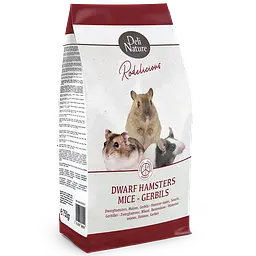 Повнораціонний корм для карликових хом’яків мишей та піщанок Deli Nature Rodelicious Dwarf Hamsters Mice & Gerbils Rodelicious 0.75 кг
