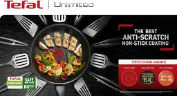 Сковорода TEFAL UNLIMITED 24 см (G2550472) з шестишаровим титановим антипригарним покриттям Titanium 6Х - мініатюра 6