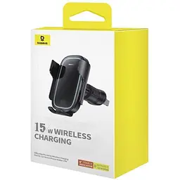 Автотримач із бездротовою зарядкою Baseus Milky Way Pro Series Black (C40357000111-00) [105019] - мініатюра 6