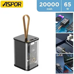 Зовнішній акумулятор Aspor A365 Notebook Series 65W (USB/Type-C) - мініатюра 4