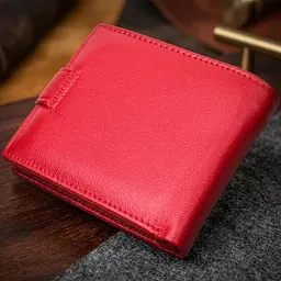 Яскраве жіноче портмоне з блоком для карт з натуральної шкіри ST Leather 19471 червоне - мініатюра 4