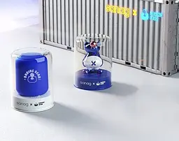 Дитяча портативна колонка Sanag X6S з іграшкою в комлекті синій - мініатюра 6