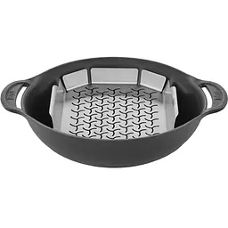 Чавунна сковорода Вок Weber Gourmet BBQ System зі вставкою пароваркою та кришкою (8856) - мініатюра 3