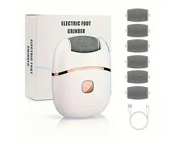 Електрична акумуляторна пилка-пемза для п’ят і стоп 2 швидкості USB зарядка - мініатюра 3