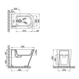 Біде підлогове Qtap Scorpio QT14441003CMB - мініатюра 6