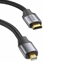 Кабель Baseus Enjoyment Series Mini DisplayPort - HDMI 2m CAKSX-M0G Black-Grey - мініатюра 2
