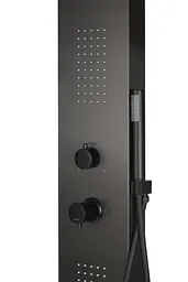 Душова панель Corsan Tugela black LED з виливом S029MBLLEDW, Чорний матовий - мініатюра 4