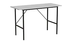 Стіл письмовий Line Тайм Ferrum-decor 750x1200x500 Чорний метал ДСП Біле 16 мм (FRD-104878)