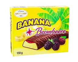 Цукерки бананове суфле Hauswirth Banana Brombeere з ожиною 150г.