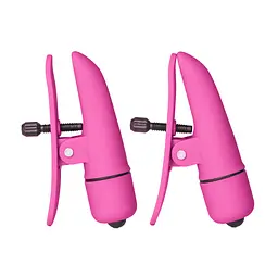 Затискачі на соски з вібрацією California Exotic Novelties, рожеві, 7 см - миниатюра 2