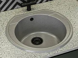 Кухонна мийка Miraggio TULUZA gray (0000046) Граніт, Врізна, Сірий - мініатюра 4