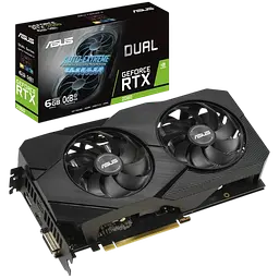 Відеокарта GeForce RTX 2060 6GB Asus Dual EVO OC (DUAL-RTX2060-O6G-EVO) Б/В