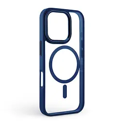 Чехол Apple iPhone 16 Pro, Unit MagSafe, синий, прозрачный, магсейф, ударопрочный, магнитный, панель-накладка с поддержкой MagSafe, с поддержкой беспроводной зарядки, TPU+PC, защита всего корпуса, ударопрочный, ArmorStandart (ARM78711) - мініатюра 2