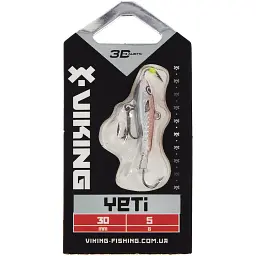 Балансир Viking Fishing Yeti Ice Jig 30mm 5.0g #12 Smoke Anchovy - мініатюра 2
