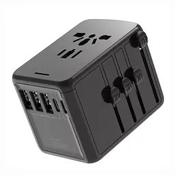 Універсальний адаптер Otravel для подорожей чорний 30W SL-207 - мініатюра 2