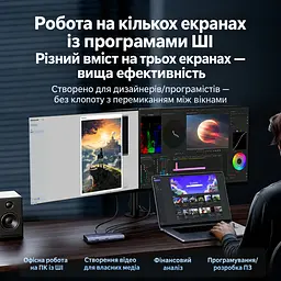 Док-станція UGREEN CM639 хаб 7 в 1 з підключенням до ноутбука через USB-C 2 виходи HDMI сірий (45107) - мініатюра 6