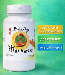 Женьшень Panax екстракт 400 мг, 60 капсул — при втомі й навантаженнях для енергії, витривалості та концентрації, BEKANDZE - мініатюра 2