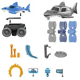 Інтерактивний трек з інерційною машинкою SHT 5510-9 Deluxe Edition Shark Trak (138pcs/1CAR) Blue Epik - мініатюра 2