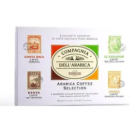 Кава мелена Dell'Arabica Arabica Coffee Selection, 500 г (4 шт. по 125 г) (765011) - мініатюра 2