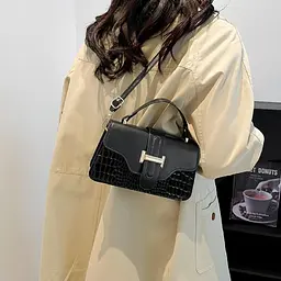 Маленьке кроссбоді еко-шкіра чорне Lilly P2-1501A - мініатюра 1