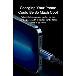 Кабель Baseus Explorer Series Auto Power-Off Fast Charging Cable Type-C to Lightning 20W 2m CATS000103 Blue - мініатюра 9