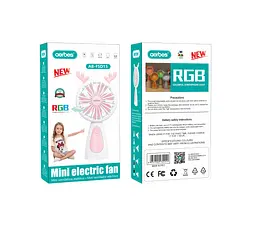 Портативний акумуляторний вентилятор з RGB підсвіткою