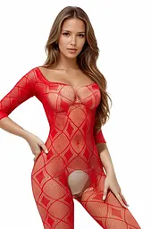 Бодістокінг Bodystocking 2037, red One Size - мініатюра 2
