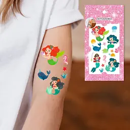 Тату тимчасове в наборі Русалочки з блискітками Tattooshka WS-E046 Різнокольоровий shop (5805800012513) - мініатюра 4