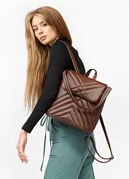 Жіночий рюкзак Sambag Loft QSH шоколадний 30 x 26 x 14 см (22011020) - мініатюра 5