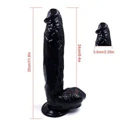 Фалоімітатор Power Escorts Monster John 11.8" 30 см (чорний) - мініатюра 4