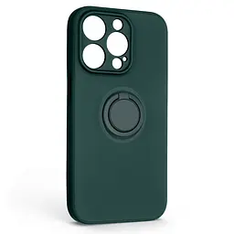 Силиконовый чехол для Apple iPhone 14 Pro, Icon Ring, зеленый, панель-накладка, с кольцом-подставкой на 360°, противоударный, возможность использования магнитных держателей, ArmorStandart (ARM68713)