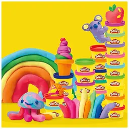 Набір для творчості Hasbro Play-Doh маса для ліплення Райдужні сюрпризи 50 баночок (G1761) - мініатюра 6