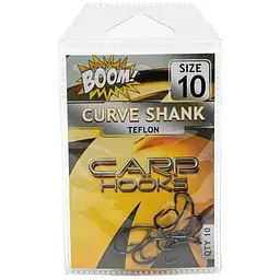 Гачок для мирної риби BOOM Curve Shank №10 (10 шт/уп) (Teflon)