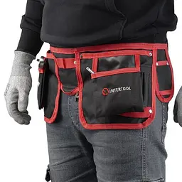 Поясна слюсарно-будівельна сумка INTERTOOL SP-1015, 11 кишень, поліестер Oxford 600D, фастекс ABS - мініатюра 5