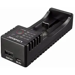 Зарядний пристрій для акумуляторів LiitoKala 1 Slot LED дисплей USB Li-ion/Ni-MH/Ni-Cd/AA/ААA/AAAA/С (Lii-100)