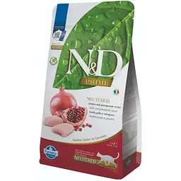 Беззерновий сухий корм для дорослих котів Farmina N&D Prime Grain Free Chicken & Pomegranate Adult із куркою та гранатом 1.5 кг